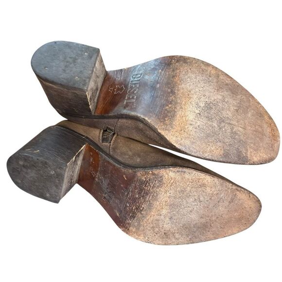 Diesel Pinky Suede Brown Distressed Ankle Boots Size 6.5 US / 37 EU - Picture 10 of 11